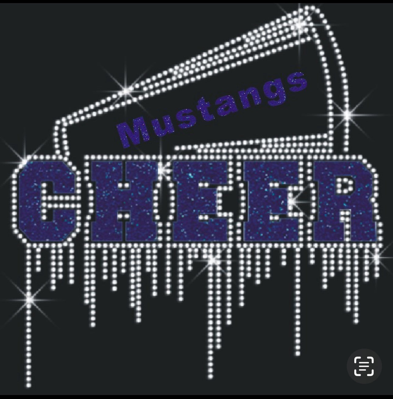 Grey & Navy Tank with Rhinestone Logo Choice