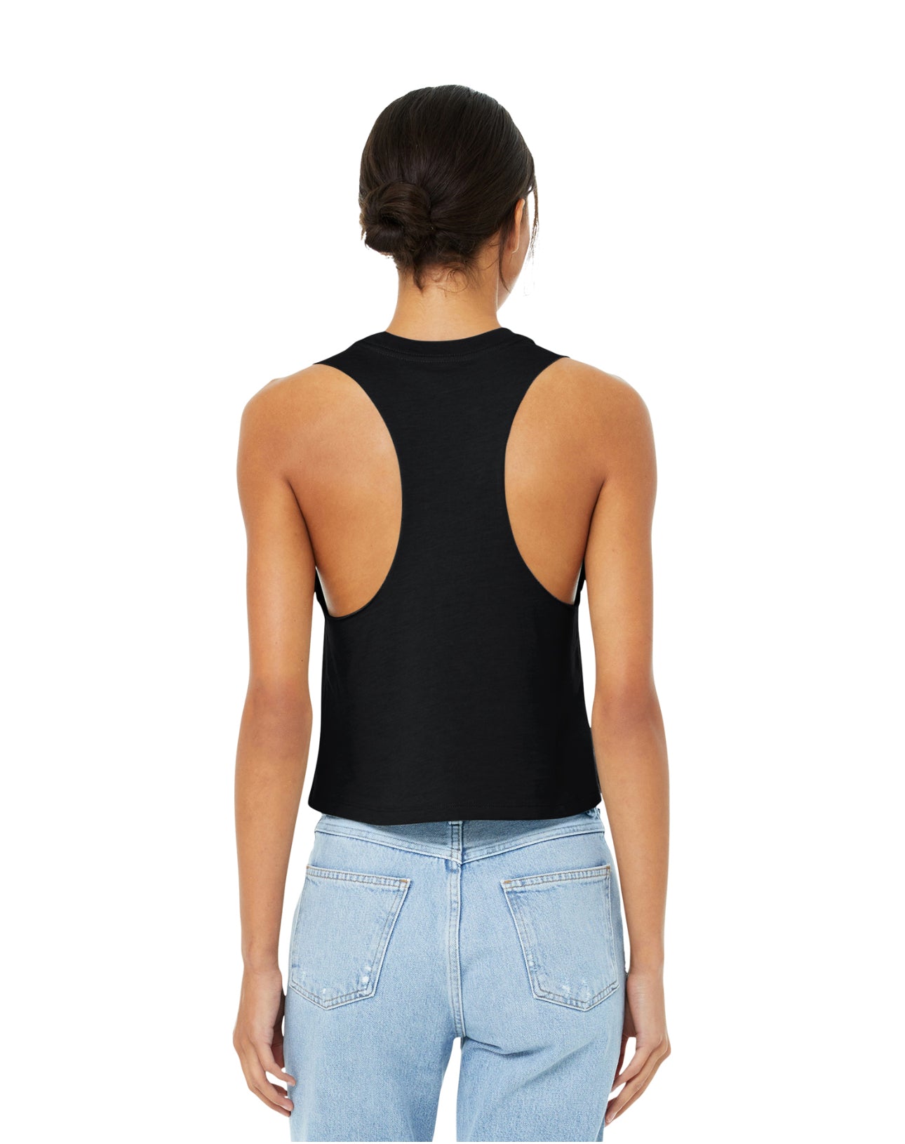 CROP Tank Rhinestone logo Front