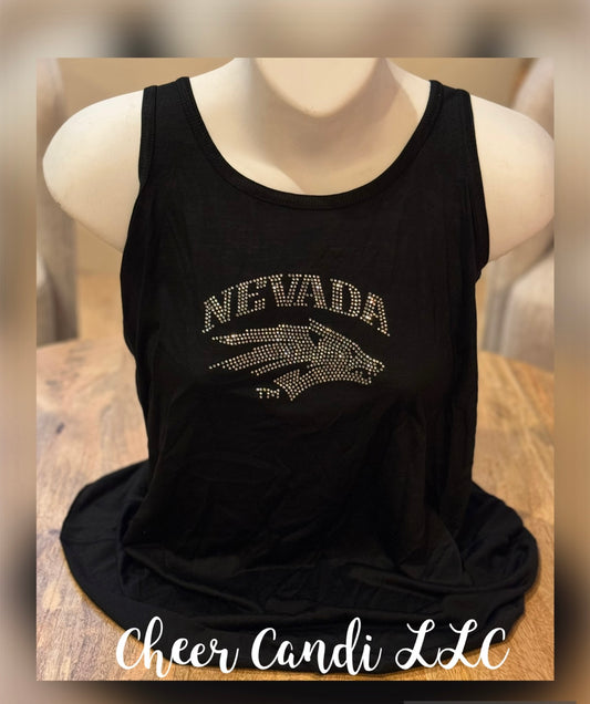 Flowy Tank Rhinestone Front