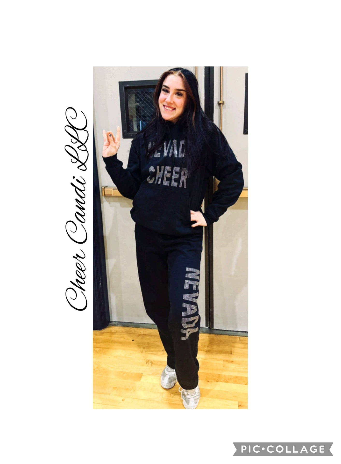 Heavyblend Wide Leg Rhinestone Sweatpant
