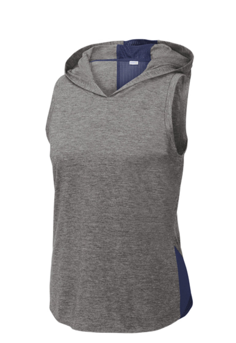 Grey & Navy Tank with Rhinestone Logo Choice