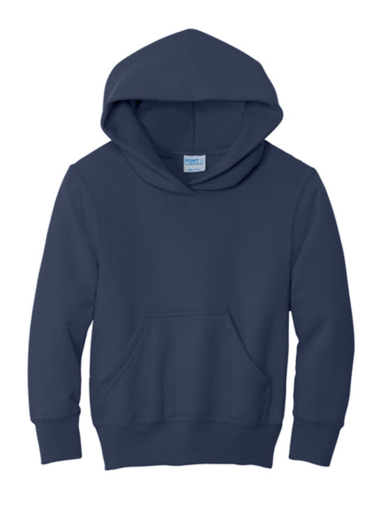 Navy Hoodie Sweatshirt with Rhinestone Logo Choice