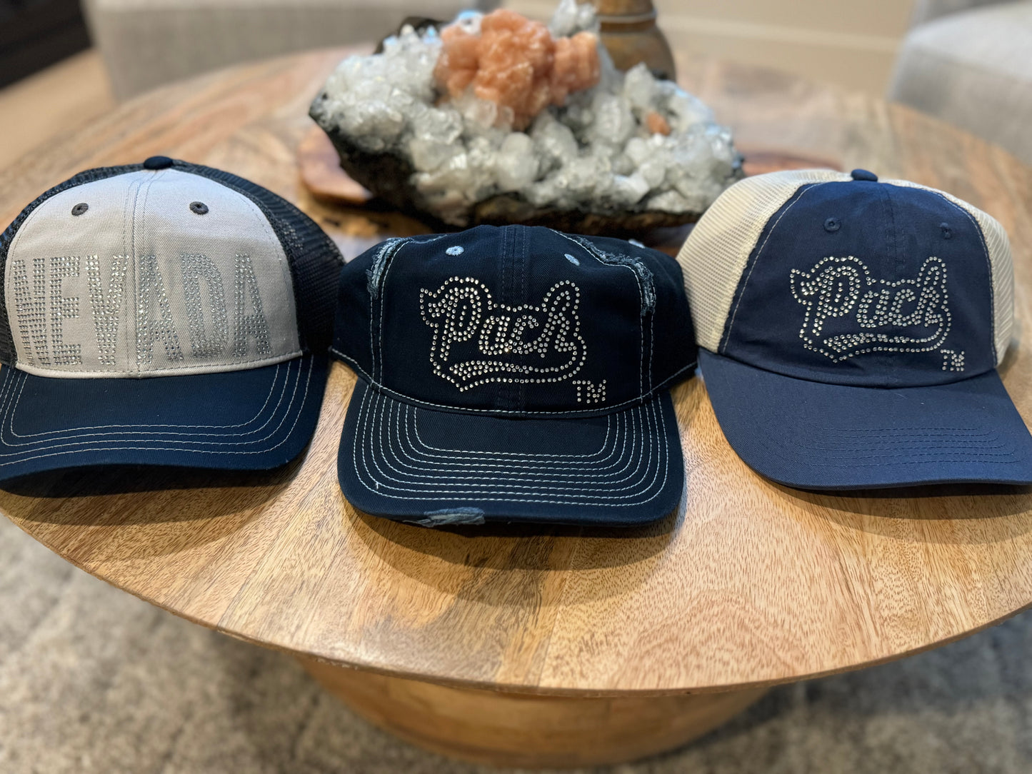 Navy Distressed Pack Rhinestone Hat